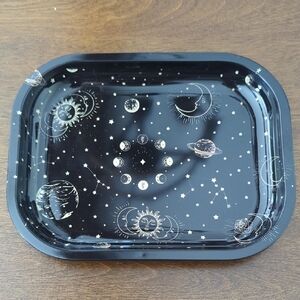 Black Celestial Design Tray, Rolling Tray, Brand New Never Used